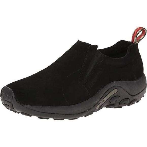 Merrell Jungle Moc Shoes Mens 9 Suede Slip On Comfort J60825 Black‎ Midnight - Picture 3 of 8